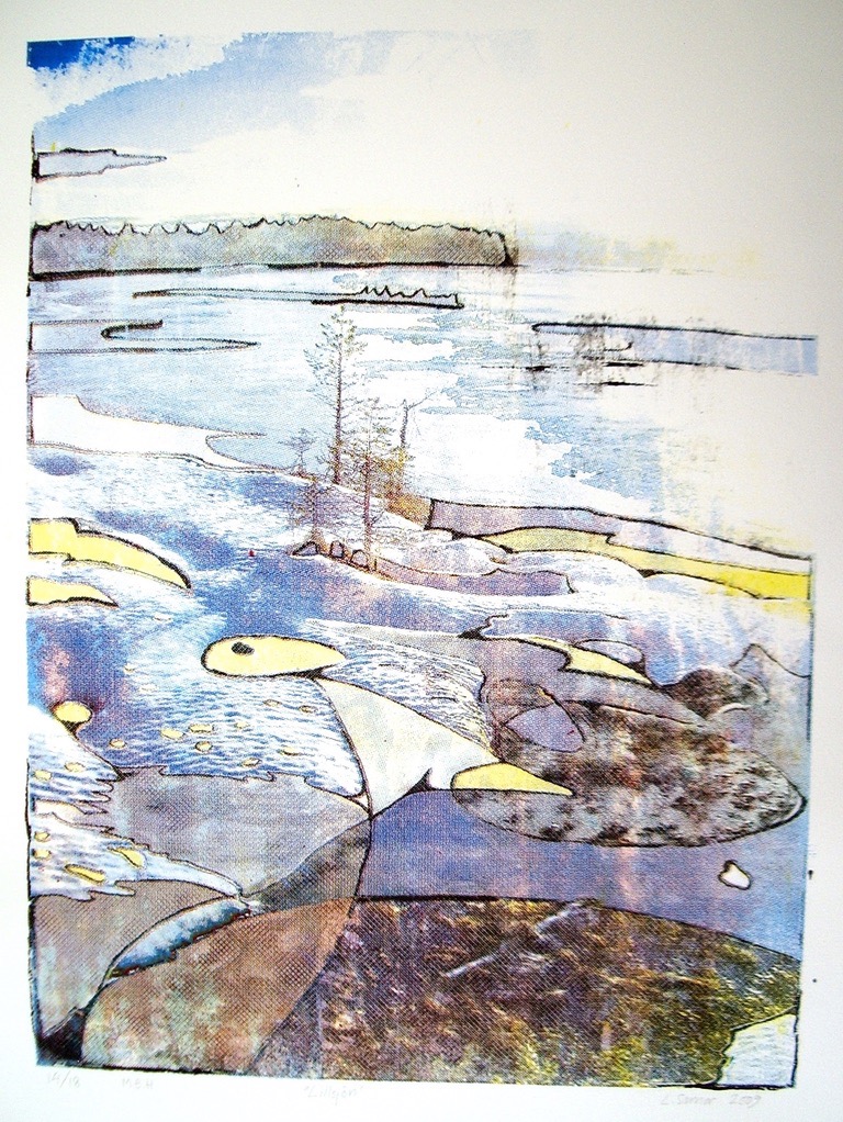 silkscreen: Lillsj&ouml;n II 55x40 (1/15 1200sek 